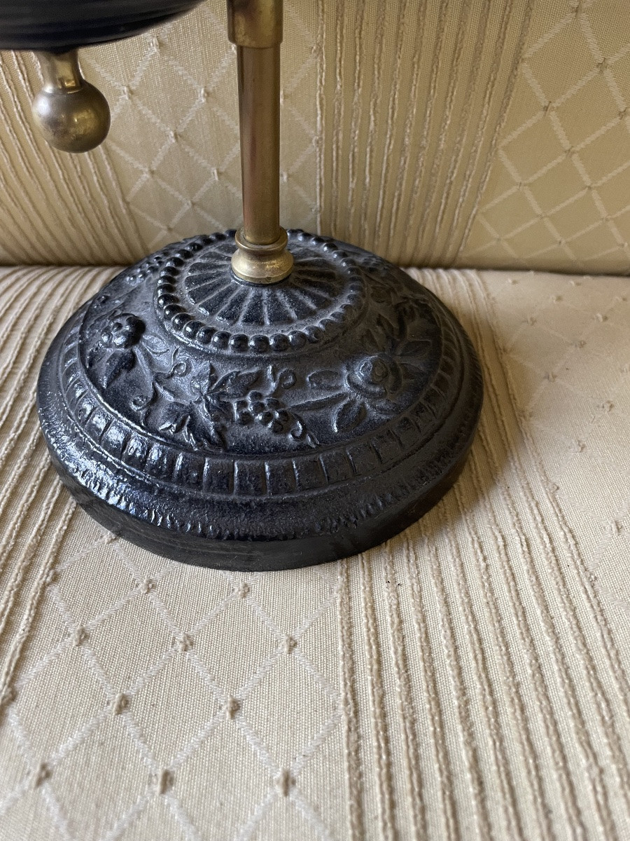 Antique Kosmos Oil Lamp, Adjustable Arm, Germany 1870/90-photo-4