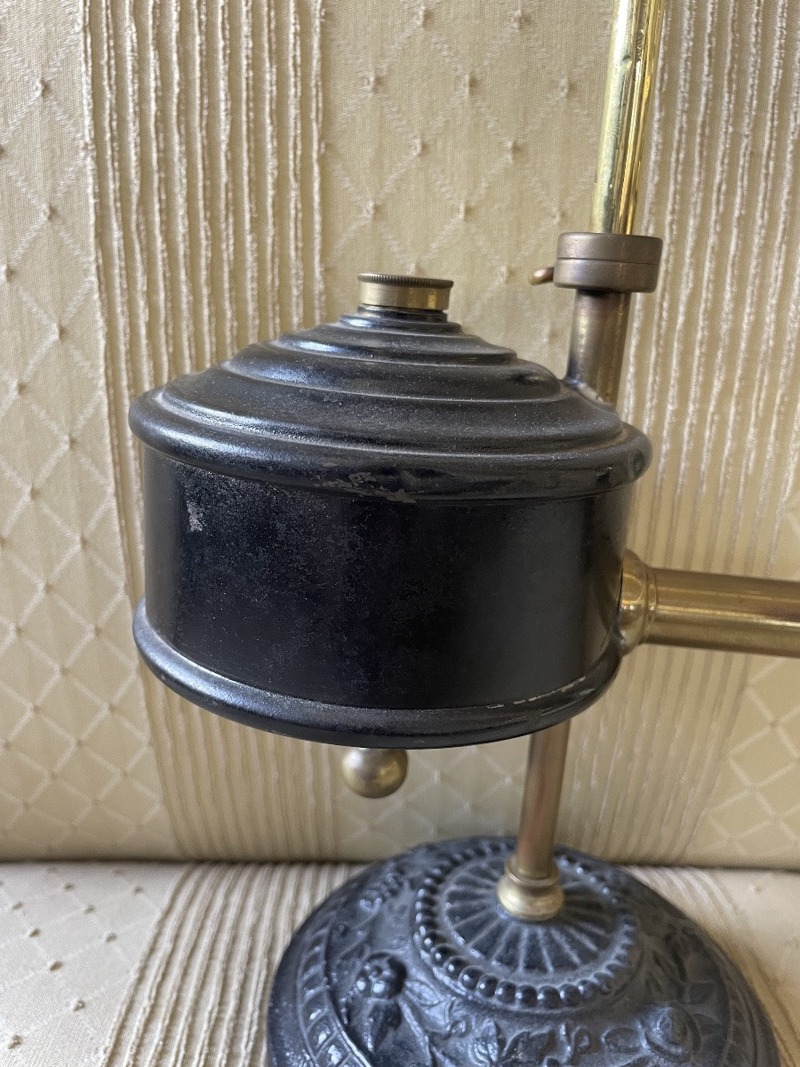 Antique Kosmos Oil Lamp, Adjustable Arm, Germany 1870/90-photo-1