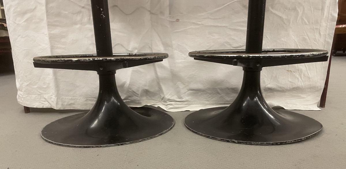 Pair Of Restored Vintage Stools, Italy, 1960s And 1970s-photo-3
