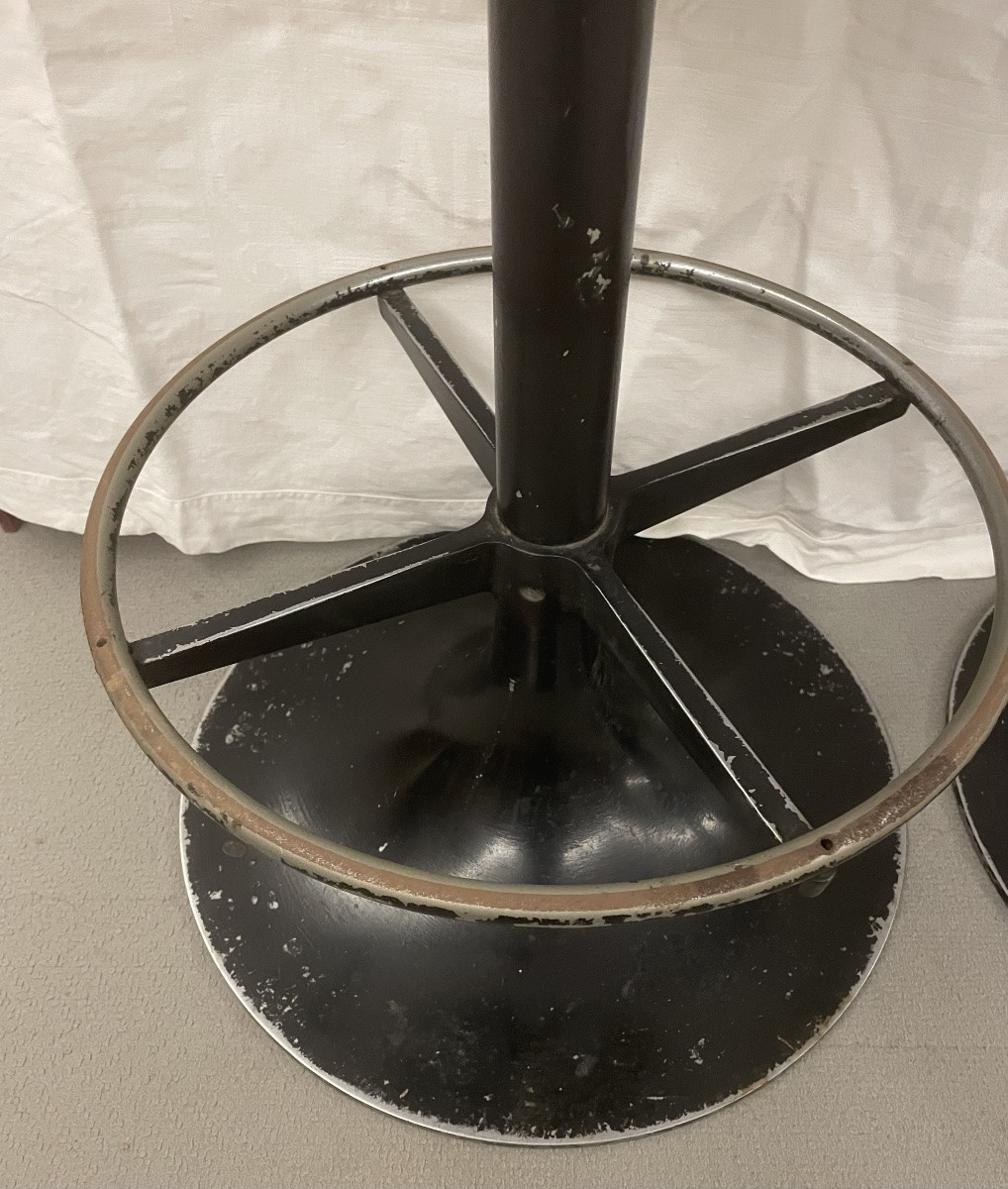 Pair Of Restored Vintage Stools, Italy, 1960s And 1970s-photo-4