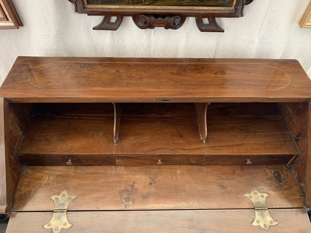 Bureau à plateau , époque Transition Louis XV/Louis XVI. Italie mi 18ème siècle-photo-3