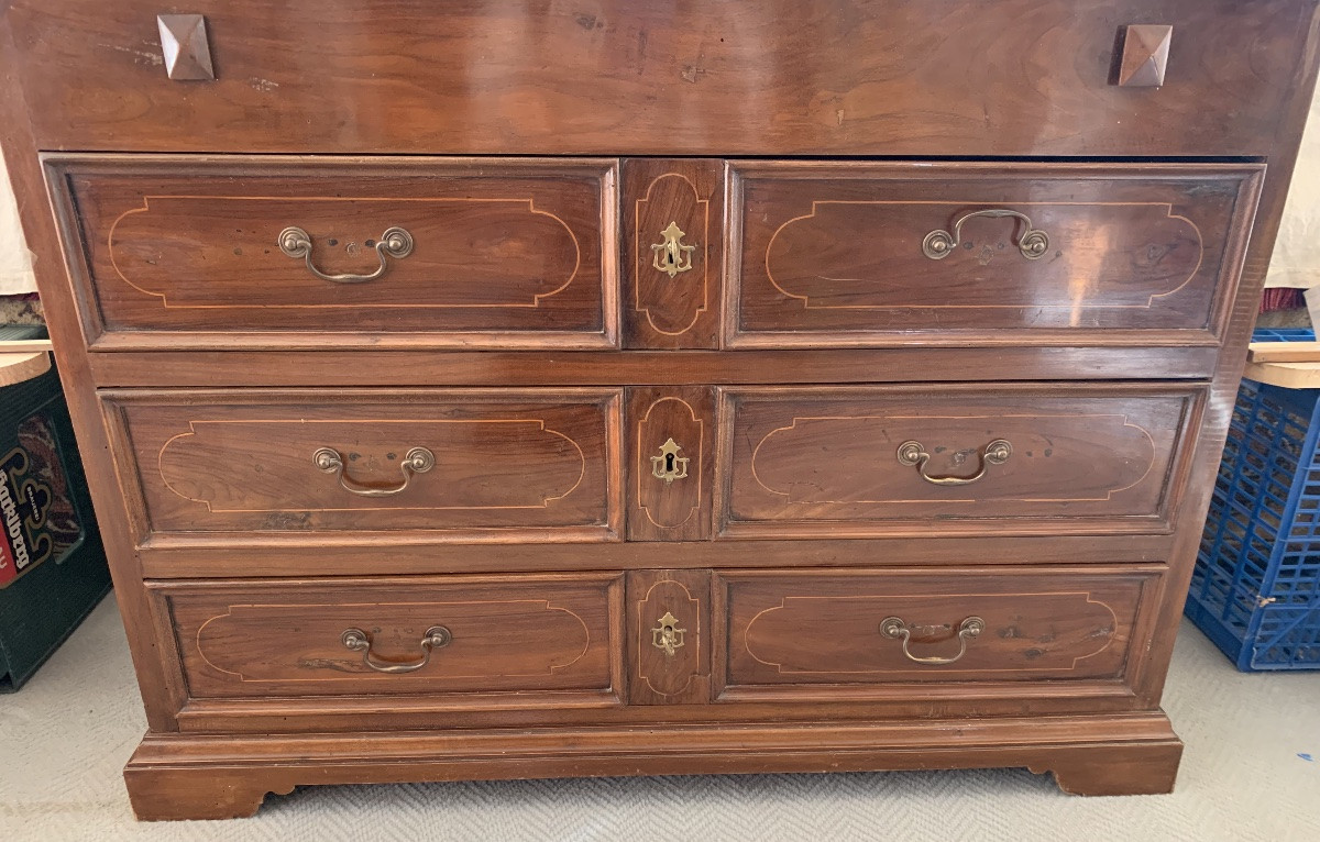 Bureau à plateau , époque Transition Louis XV/Louis XVI. Italie mi 18ème siècle-photo-1