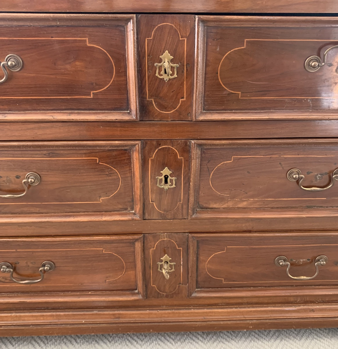 Bureau à plateau , époque Transition Louis XV/Louis XVI. Italie mi 18ème siècle-photo-2