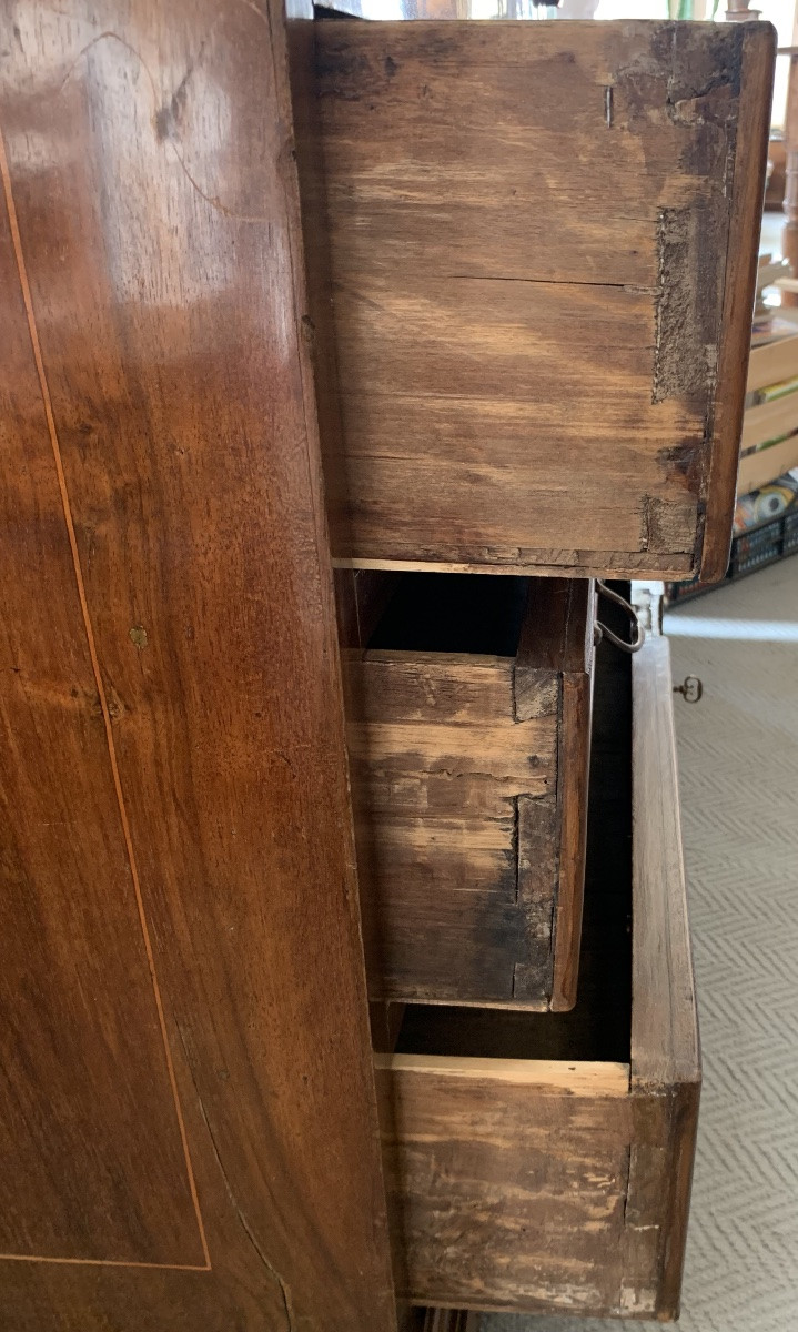 Bureau à plateau , époque Transition Louis XV/Louis XVI. Italie mi 18ème siècle-photo-7