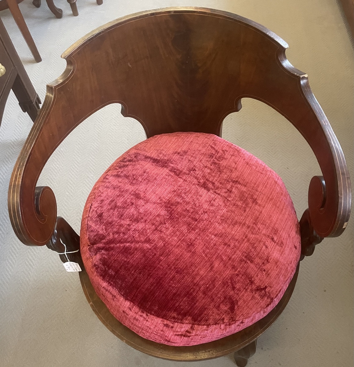 Fauteuil pivotant, Charles X, France 1830/40-photo-2