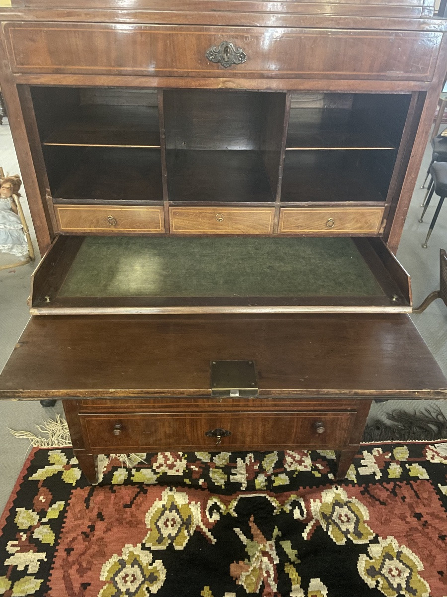 Antique Biedermeier Double-section Drop-leaf Desk, Northern Europe, 18th Century-photo-4