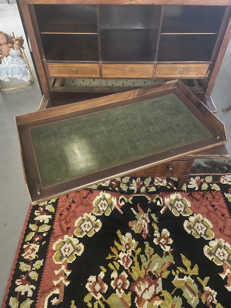 Antique Biedermeier Double-section Drop-leaf Desk, Northern Europe, 18th Century-photo-6
