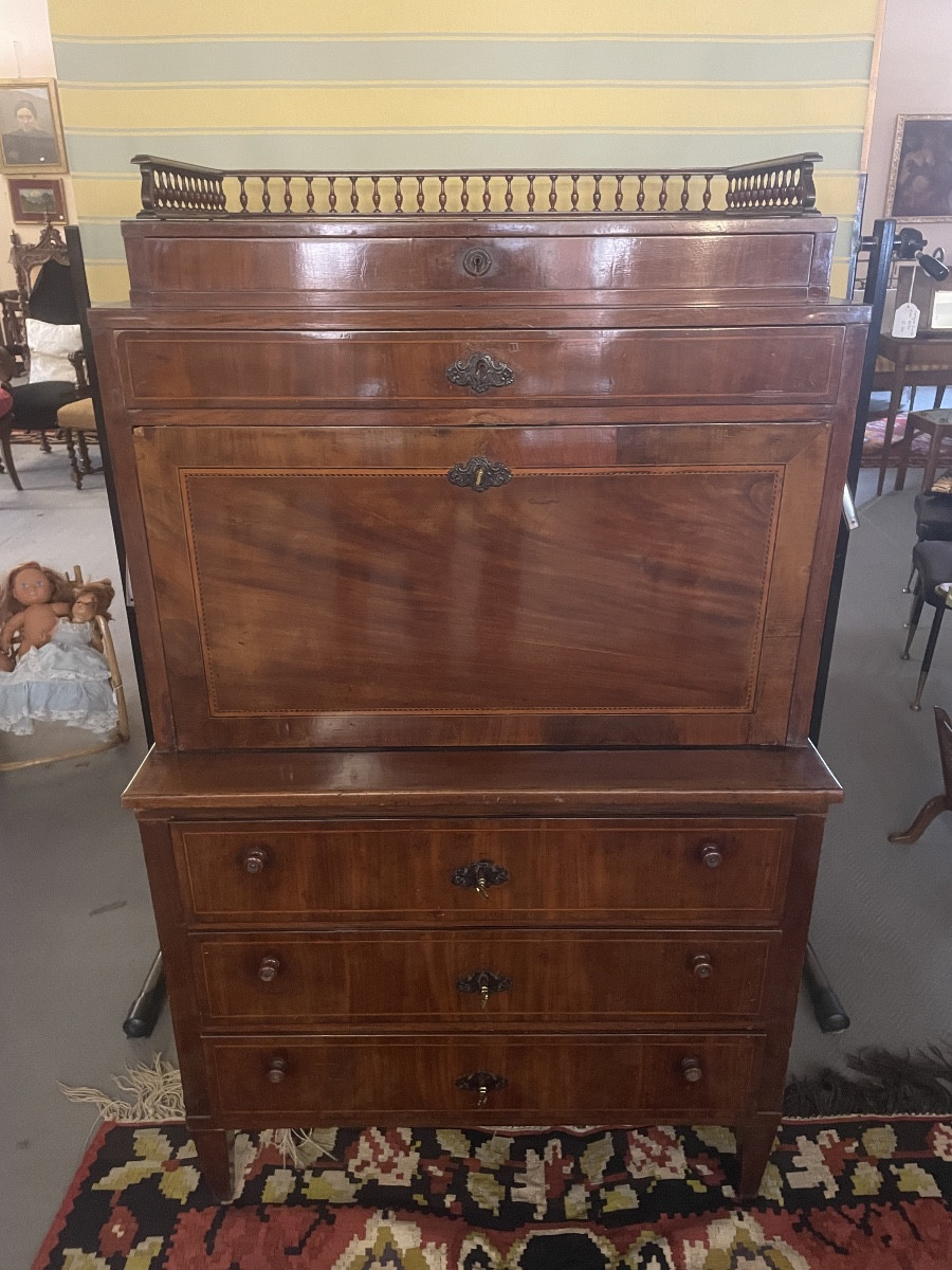 Antique Biedermeier Double-section Drop-leaf Desk, Northern Europe, 18th Century
