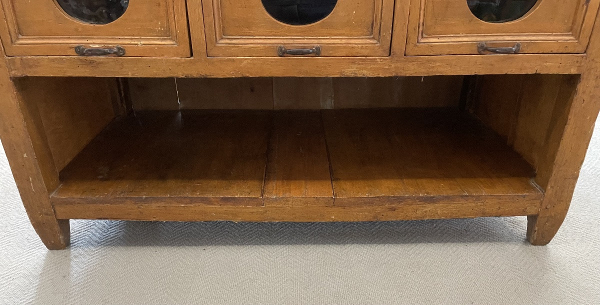 Antique General Store Cabinet With Glass-fronted Drawers, Italy, Circa 1920-photo-4