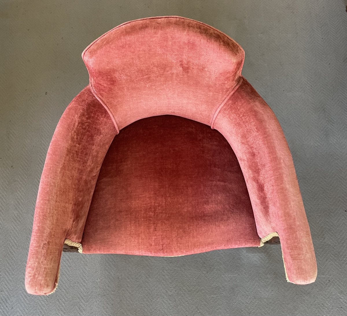 Antique Walnut Armchair, Louis XVI Style -photo-4