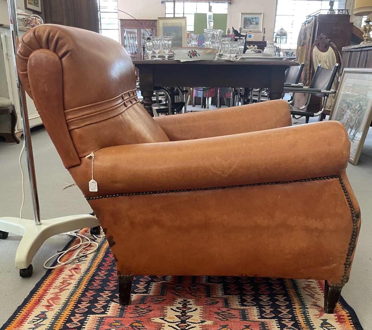 Antique Frau-style Leather Armchair, 1920s–1930s-photo-3