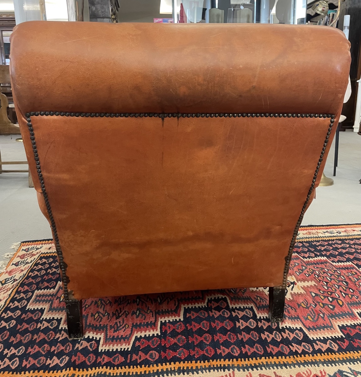 Antique Frau-style Leather Armchair, 1920s–1930s-photo-4