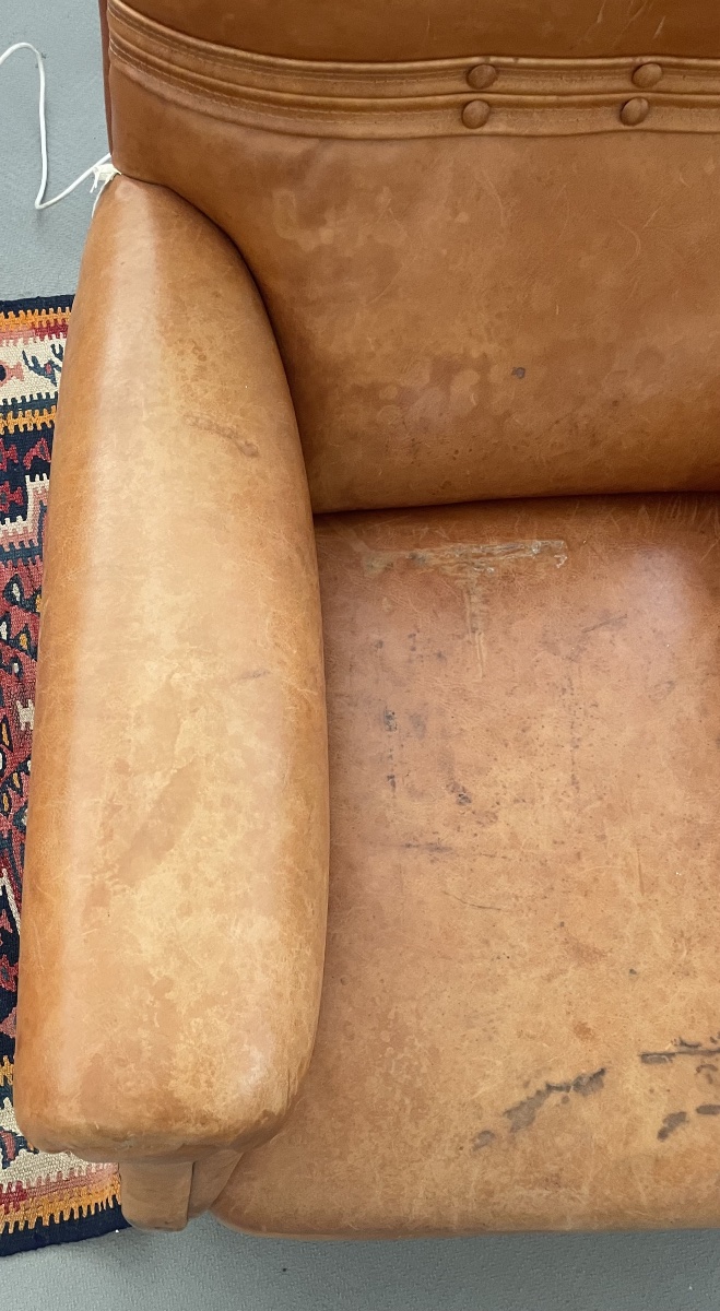Antique Frau-style Leather Armchair, 1920s–1930s-photo-3