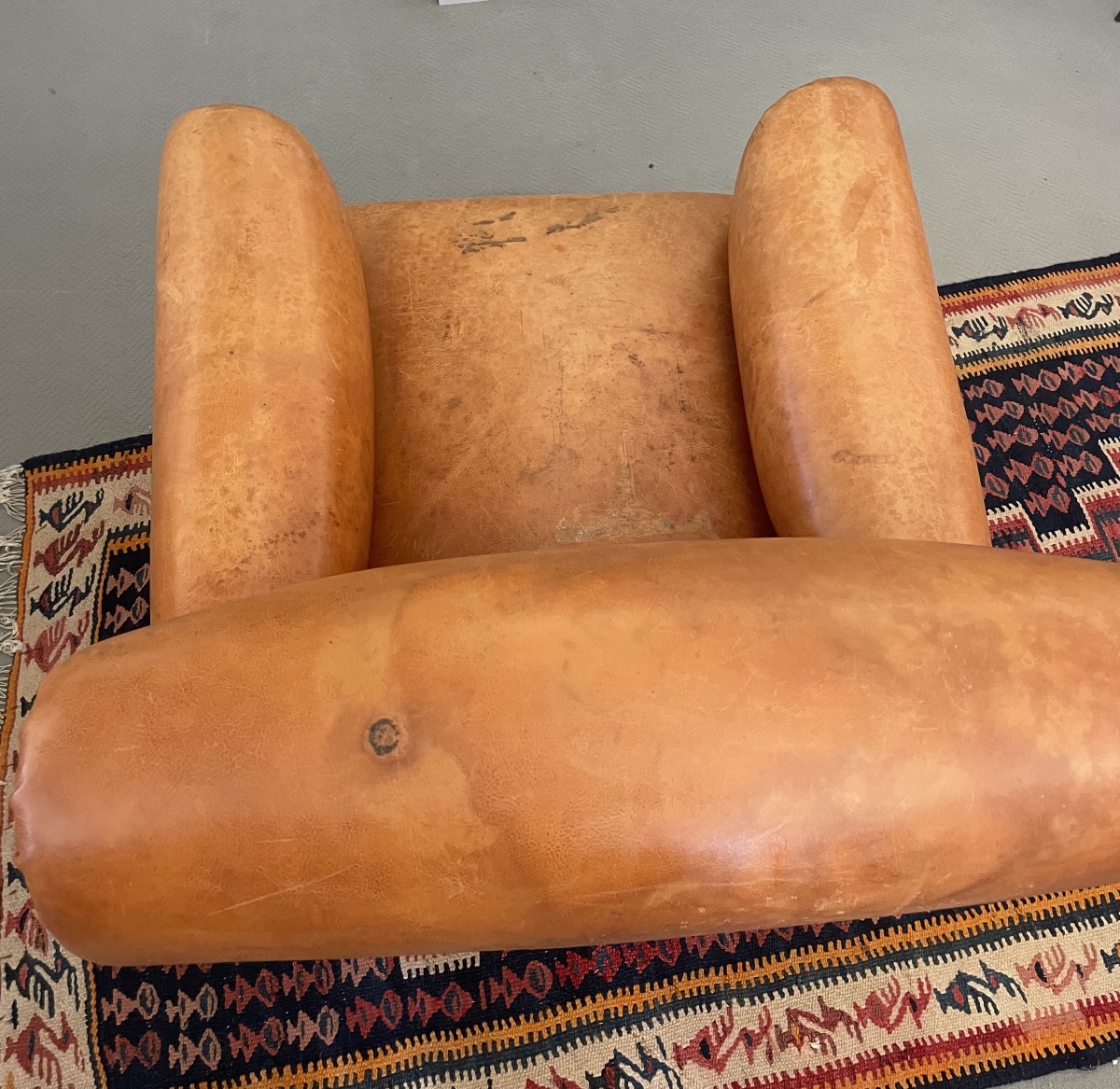Antique Frau-style Leather Armchair, 1920s–1930s-photo-6