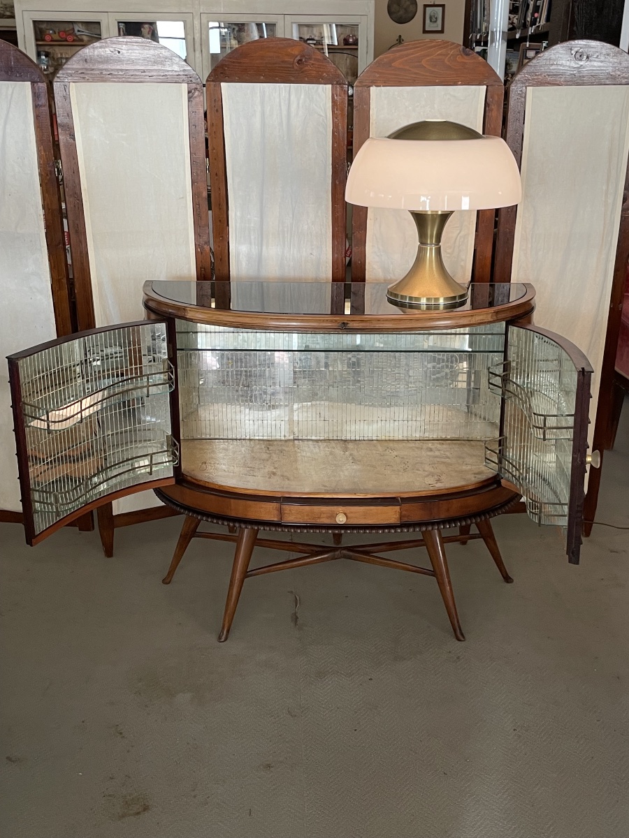 Art Deco Half-moon Bar Cabinet -photo-2
