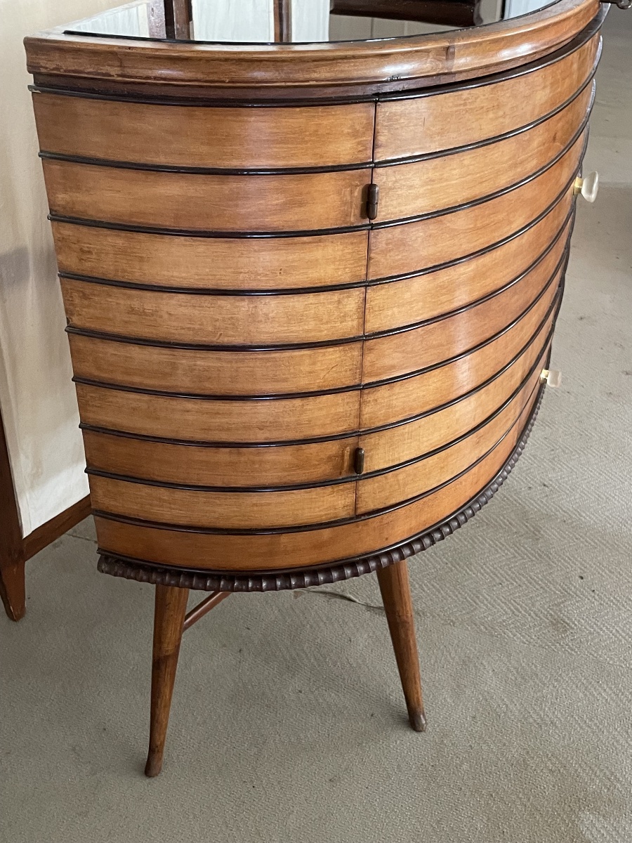 Art Deco Half-moon Bar Cabinet -photo-3