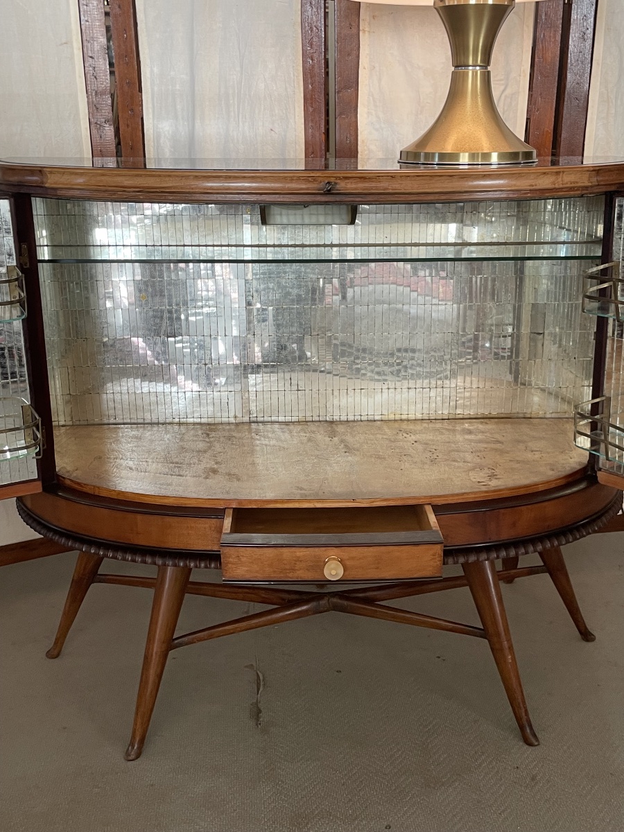 Art Deco Half-moon Bar Cabinet -photo-5