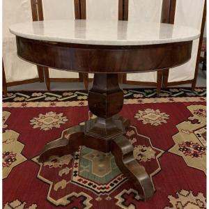 Restoration Table By Center, France 19th Century