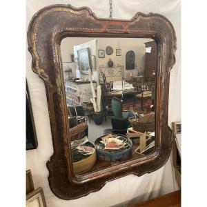 Antique Tray-shaped Mirror, Northern Italy, 19th Century 