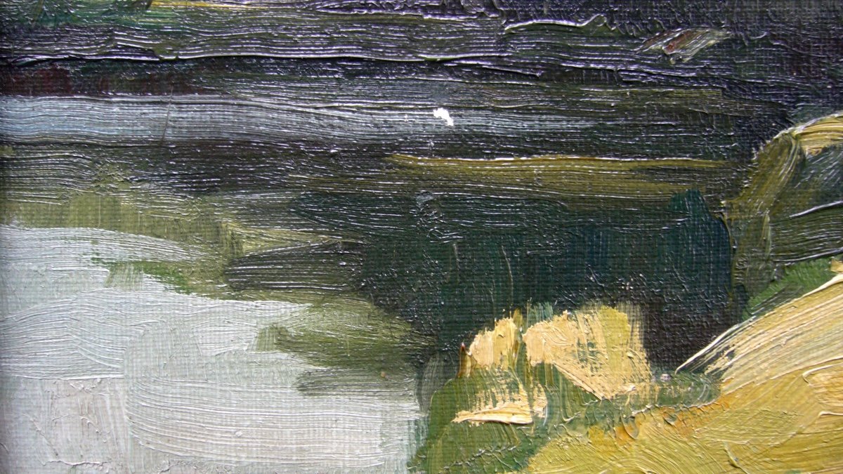 Landscape, Oil On Canvas Signed, XXth.-photo-6
