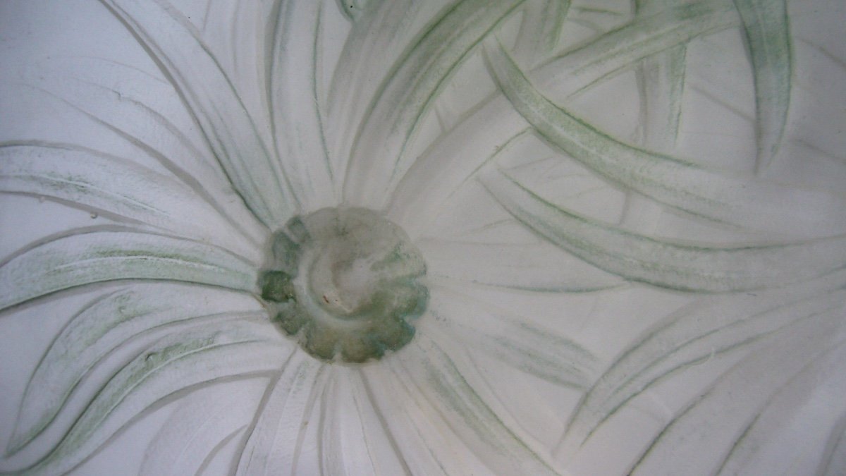 Art Deco Glass Cup Signed Beal, Etling.-photo-2
