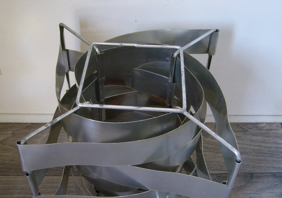 Lampe Aluminium De Max Sauze, Design 1960-70-photo-2
