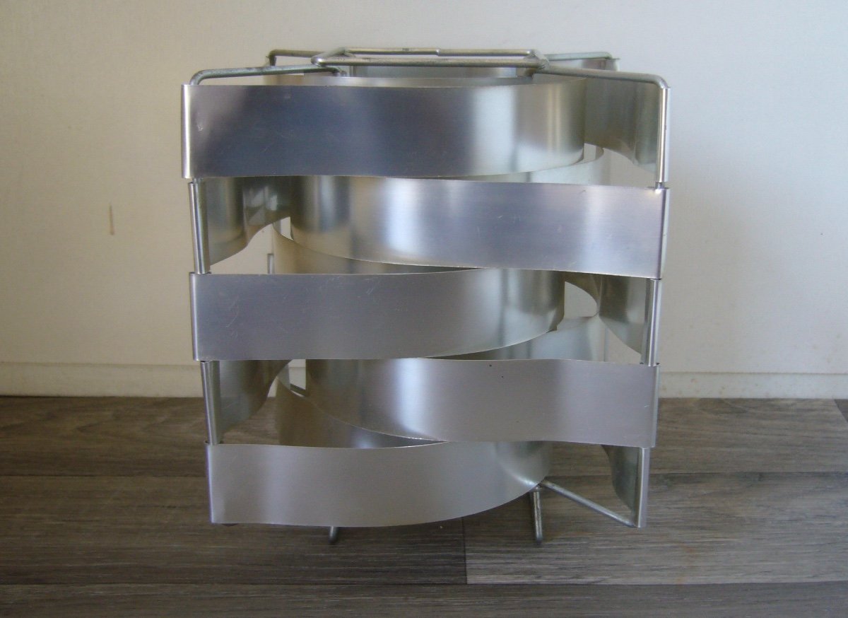Lampe Aluminium De Max Sauze, Design 1960-70