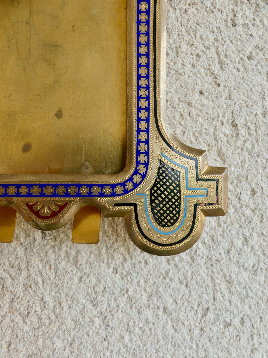 Cloisonné Bronze Photo Frame, Napoleon III, -photo-2