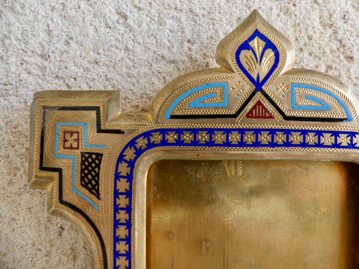 Cloisonné Bronze Photo Frame, Napoleon III, -photo-3