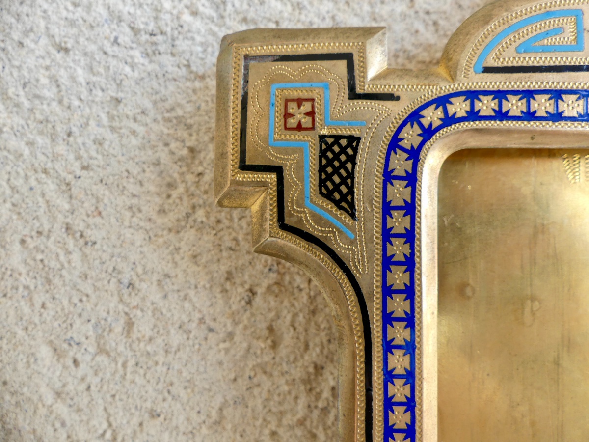 Cloisonné Bronze Photo Frame, Napoleon III, -photo-4