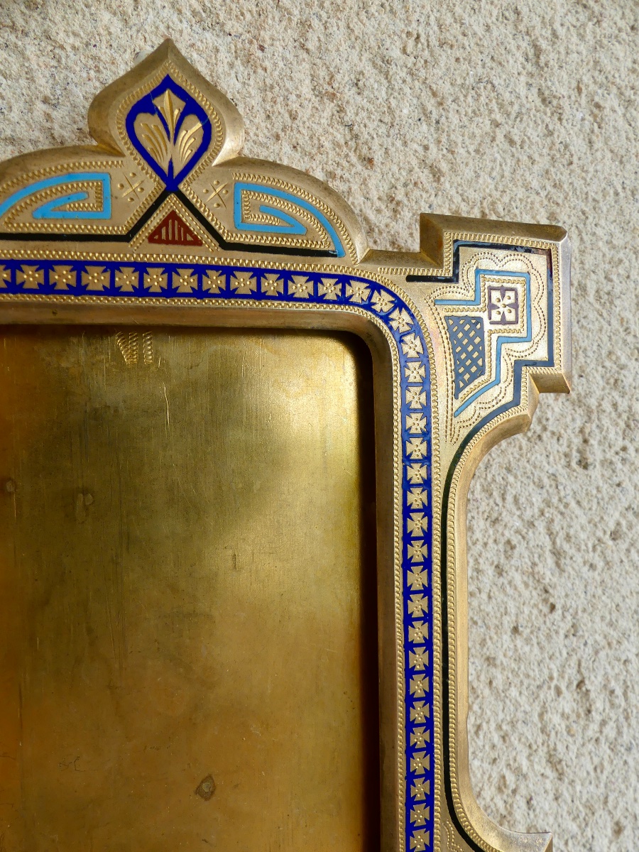Cloisonné Bronze Photo Frame, Napoleon III, -photo-1