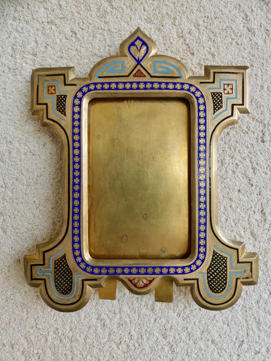 Cloisonné Bronze Photo Frame, Napoleon III, 
