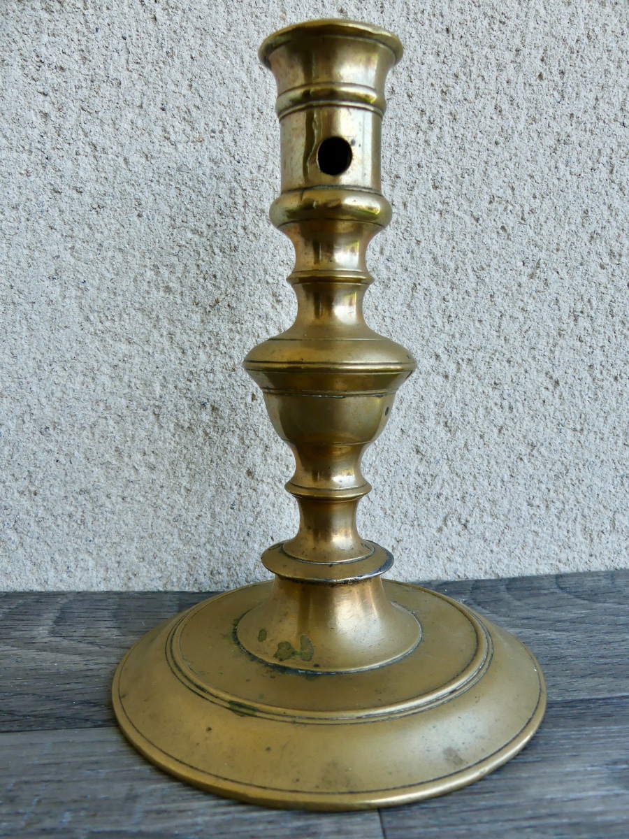 Bougeoir bronze Louis XIII, XVII ème.
