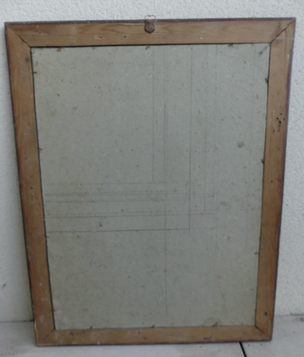 Ink Drawing, Virgin Mary, 19th Century, Folk Art.-photo-6