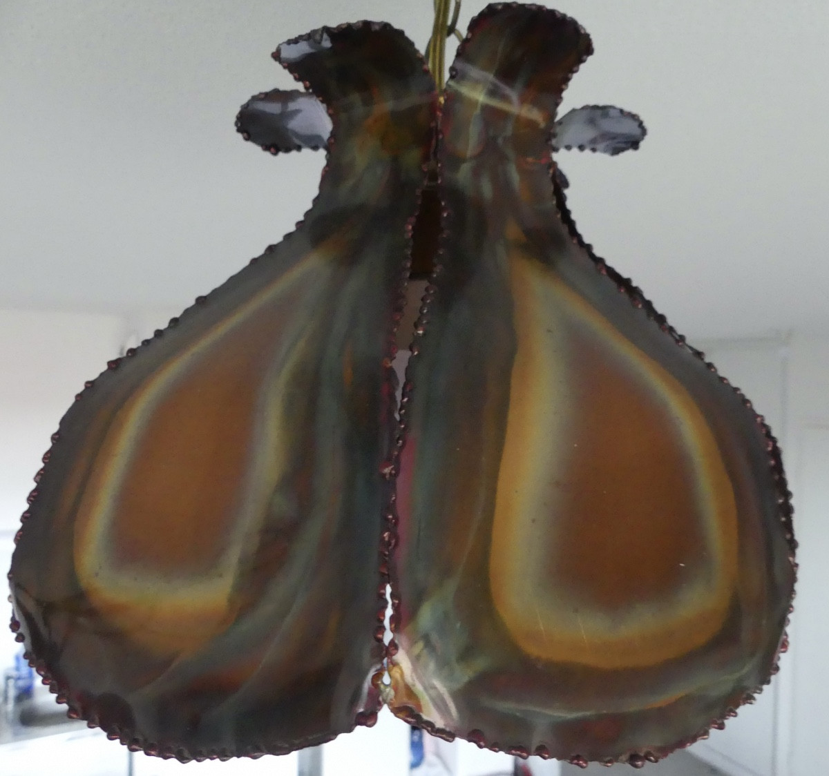 Tulip Chandelier, Pendant Light, Danish Brutalist Style, 20th Century.