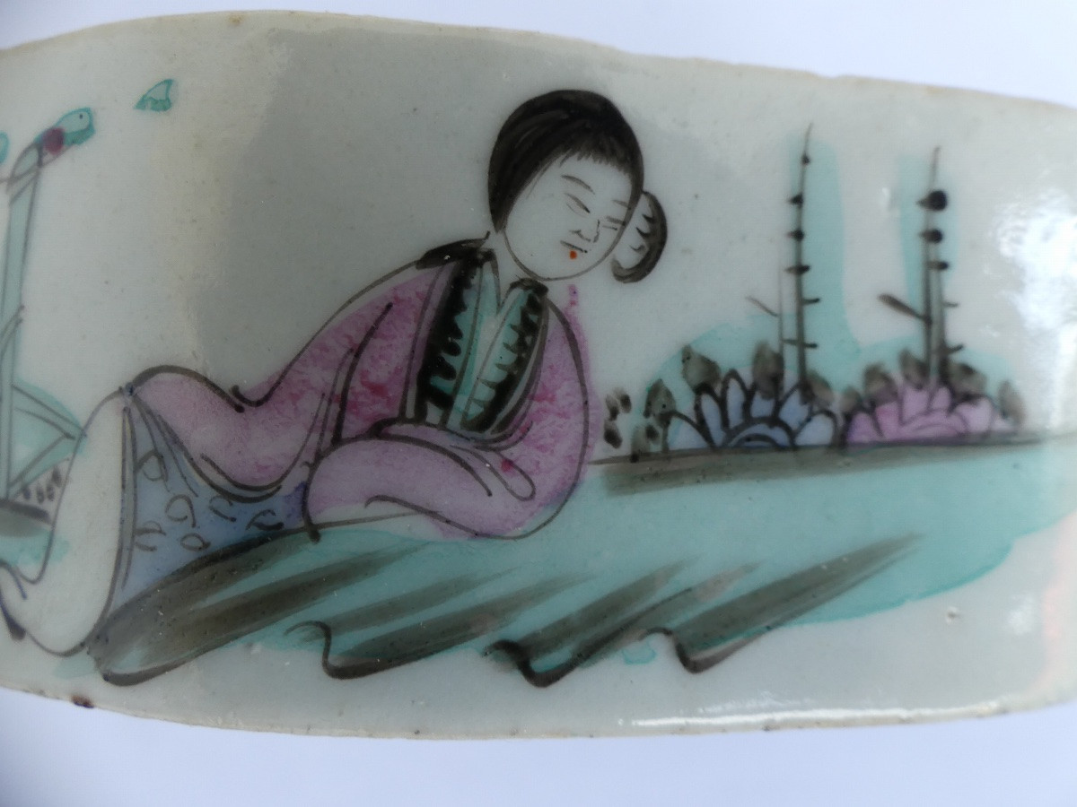 Boite à grillons, porcelaine, Chine fin XIX ème-photo-4