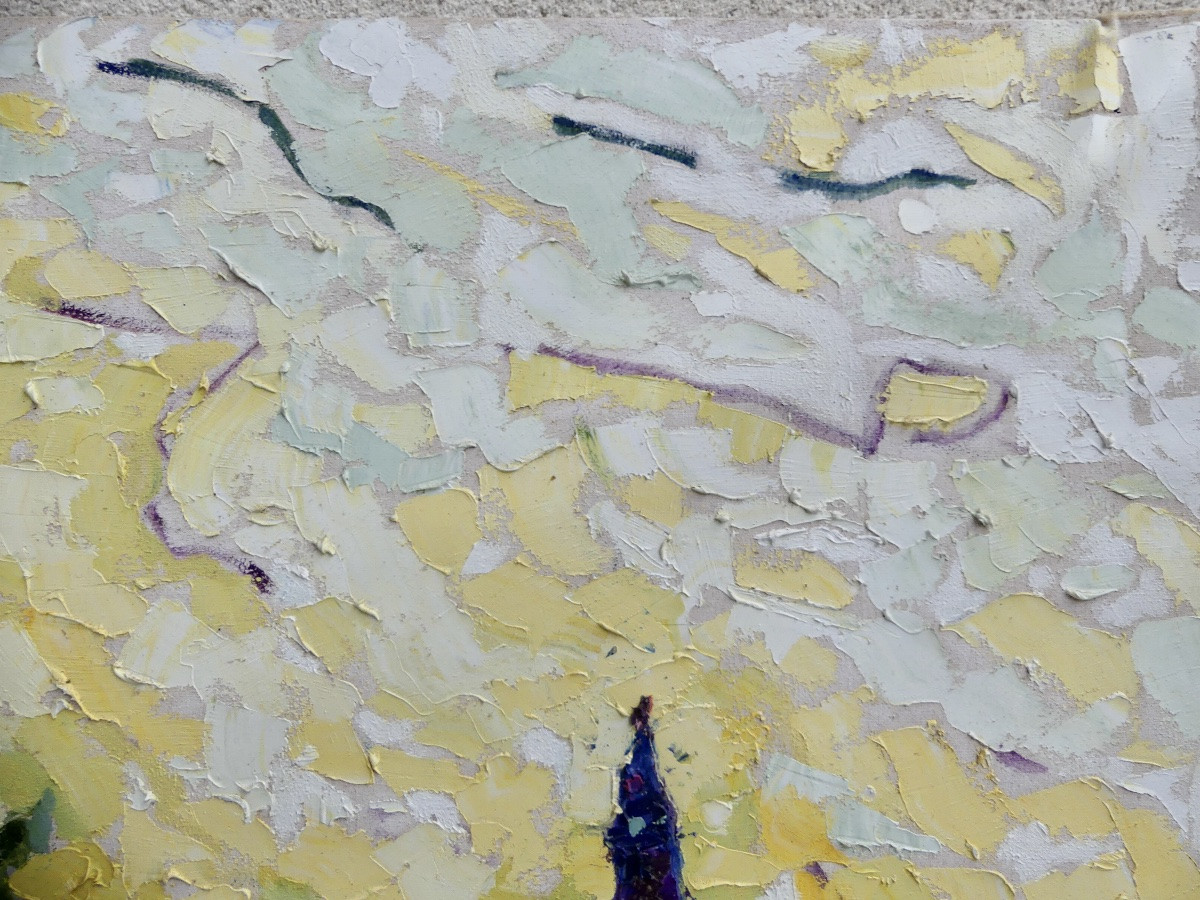 Huile sur toile de Kelly Villasenor, style «  open impressionism, XX/ XXI ème-photo-1