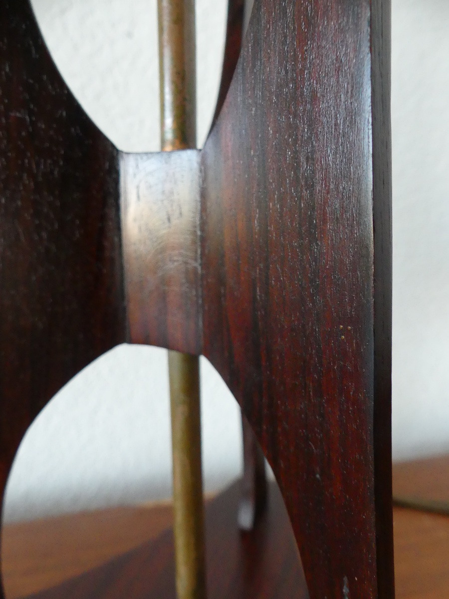 Pied de lampe en palissandre de Rio, 1950/60, design XX ème.-photo-4