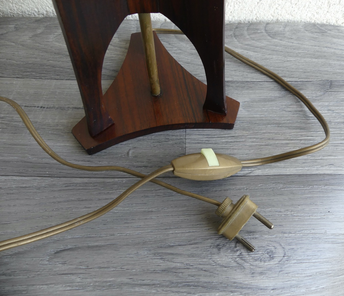 Pied de lampe en palissandre de Rio, 1950/60, design XX ème.-photo-5