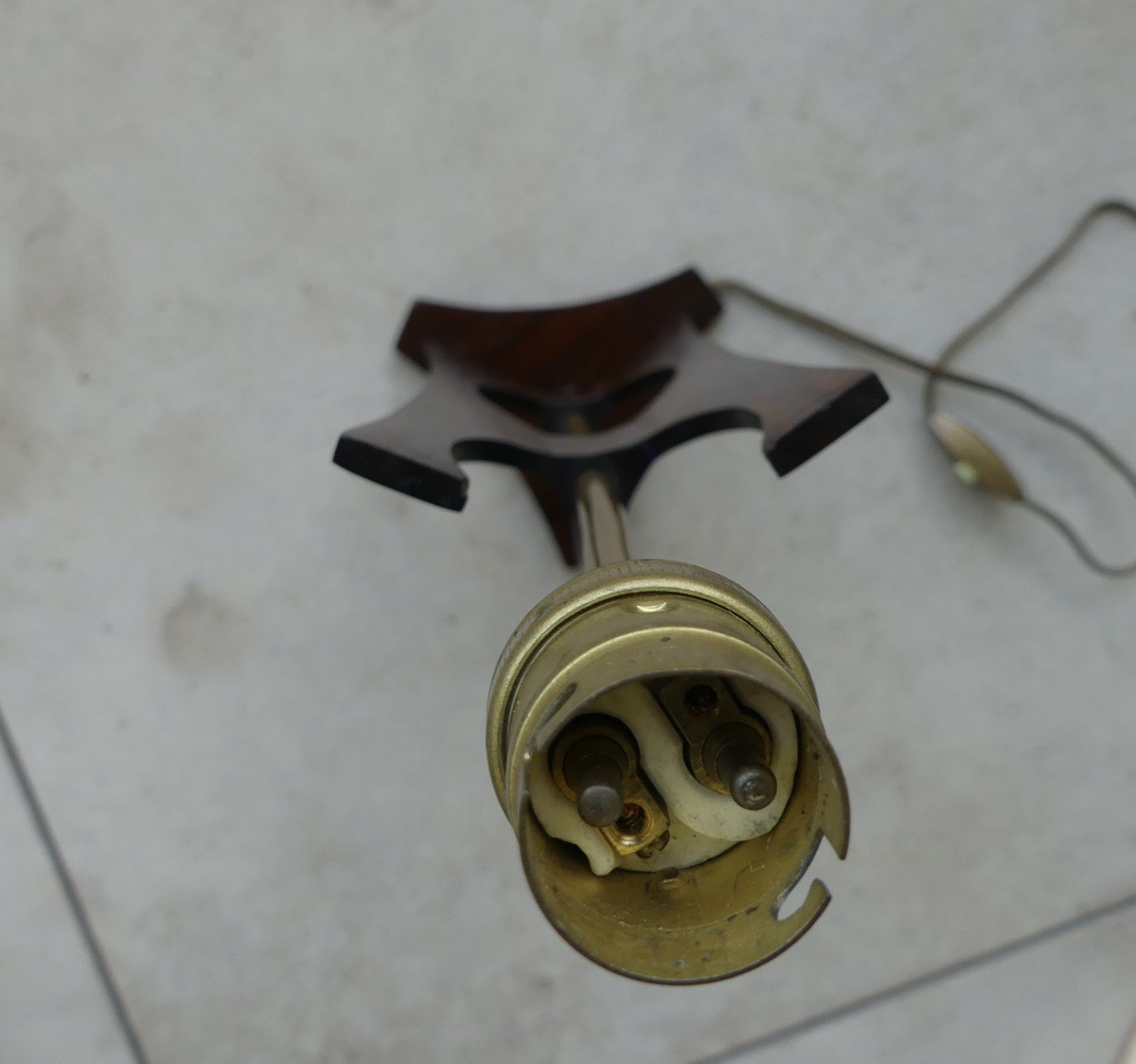 Pied de lampe en palissandre de Rio, 1950/60, design XX ème.-photo-6