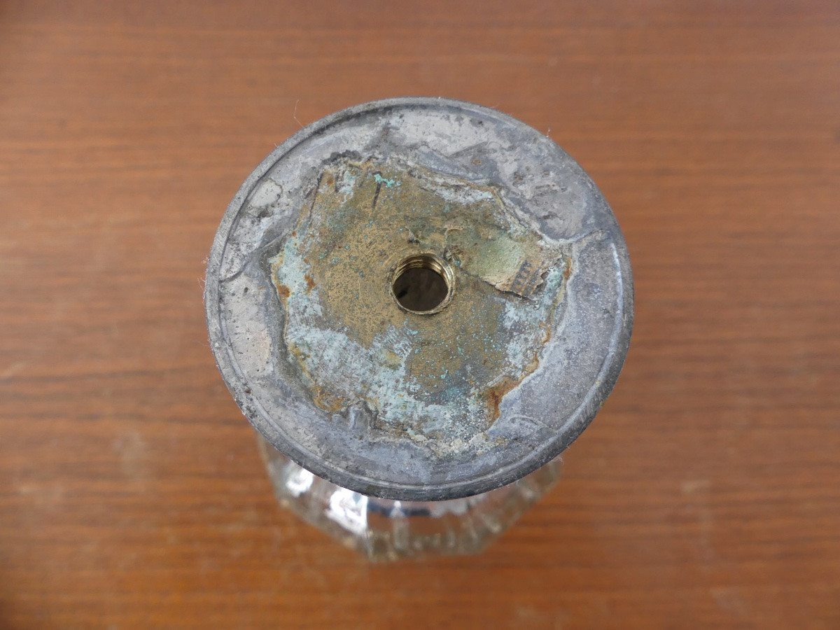 Boule de rampe d’escalier en cristal, XIX ème-photo-4