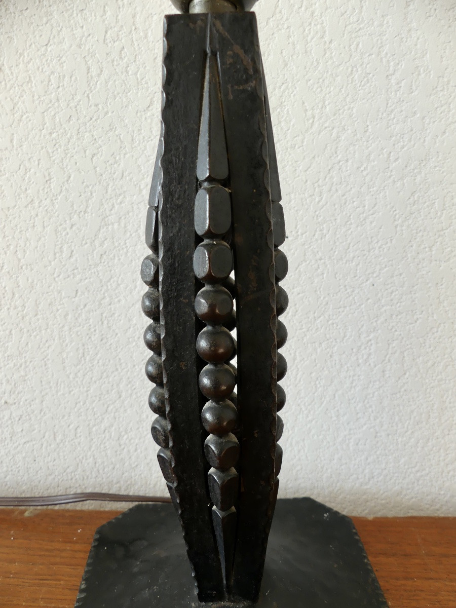 pied de lampe fer forgé , art déco, 1930-photo-2