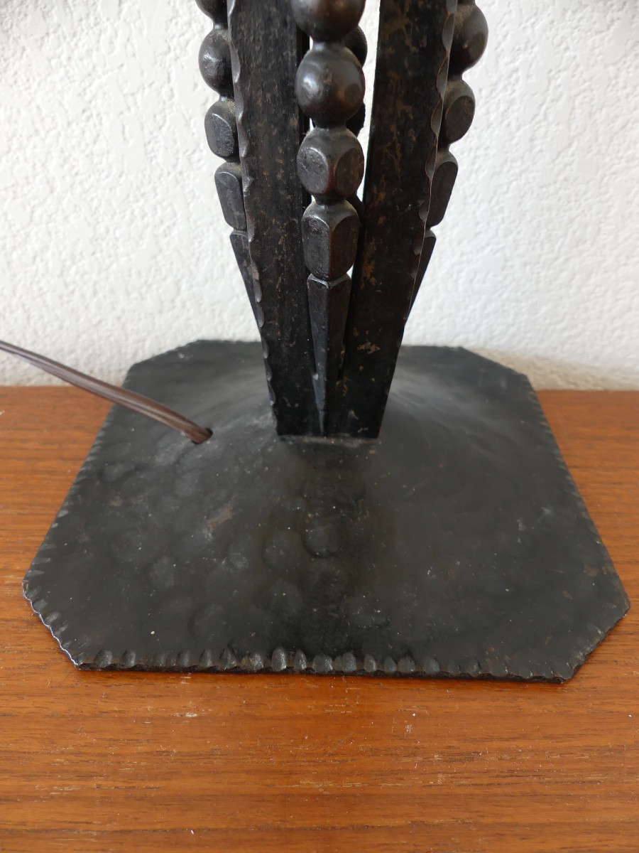 pied de lampe fer forgé , art déco, 1930-photo-4
