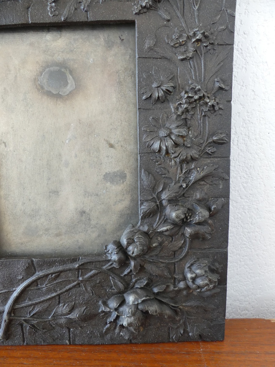 cadre photo régule vers 1900, art nouveau-photo-4