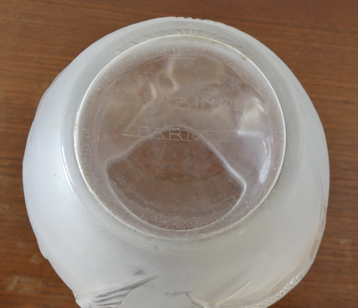 vase en verre de sabino, vers 1930, art déco.-photo-3