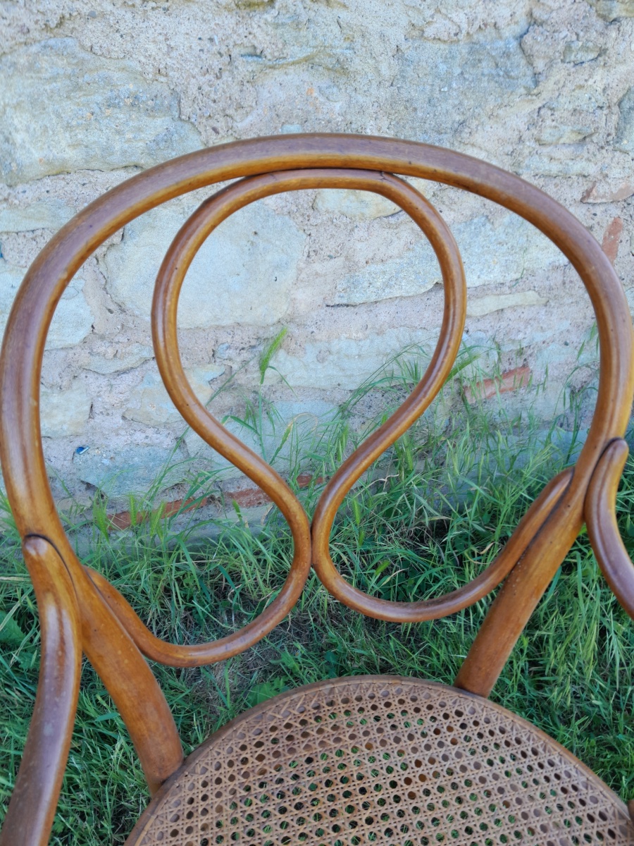 Fauteuil Thonet en bois courbé, fin XIX ème.-photo-3