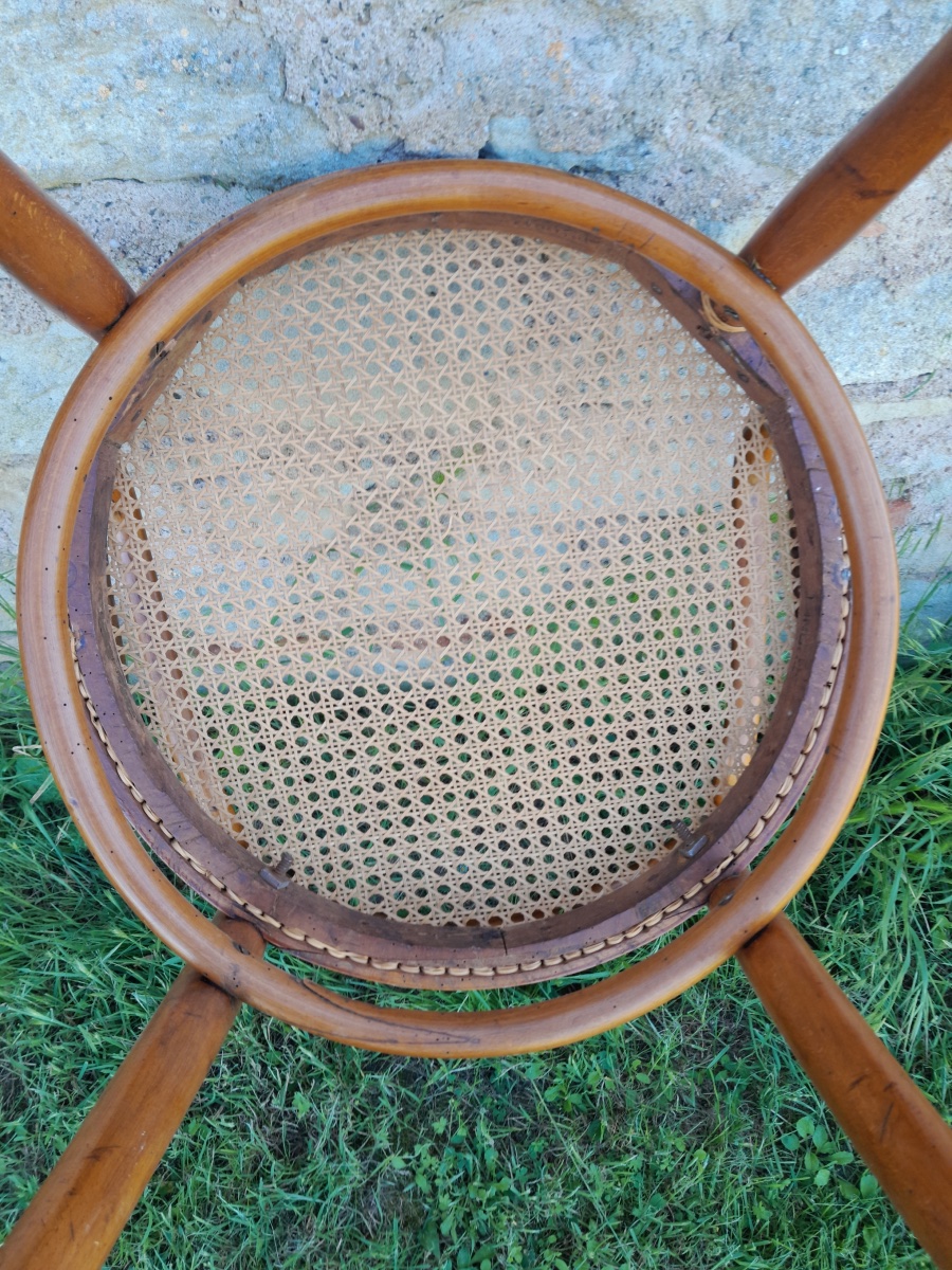 Fauteuil Thonet en bois courbé, fin XIX ème.-photo-4