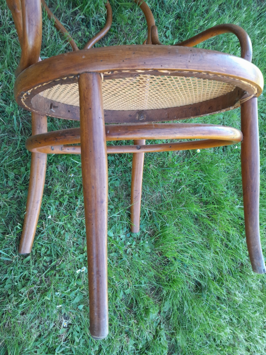 Fauteuil Thonet en bois courbé, fin XIX ème.-photo-1