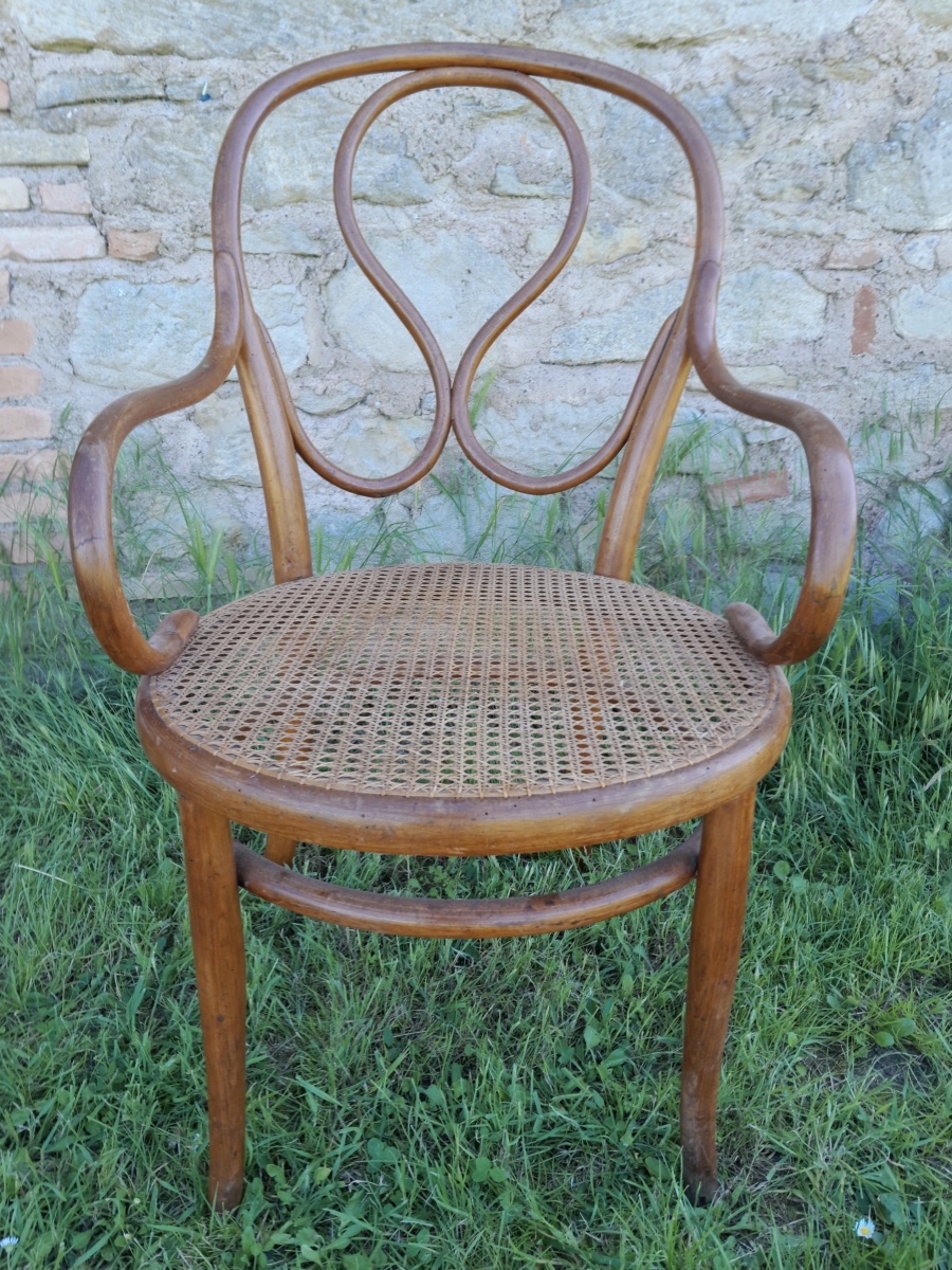 Fauteuil Thonet en bois courbé, fin XIX ème.