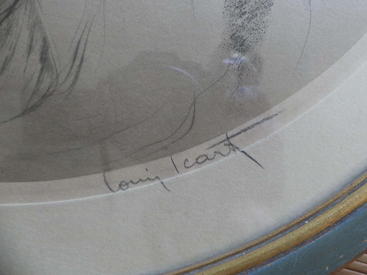 Louis Icart,  "le coucher", eau forte et aquatinte, signée, art deco-photo-2